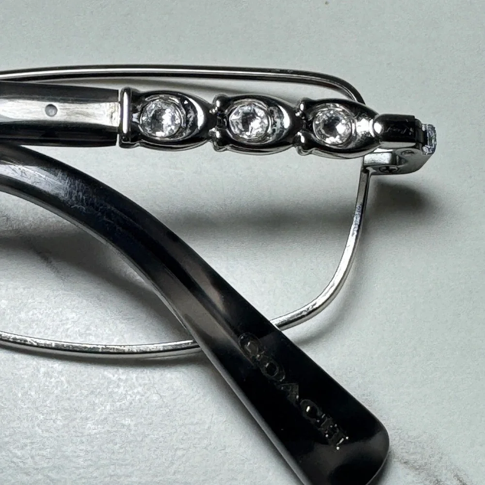 Coach HC 5110B 9001 Shiny Silver Crystal Eyeglass Frames 54-15-140